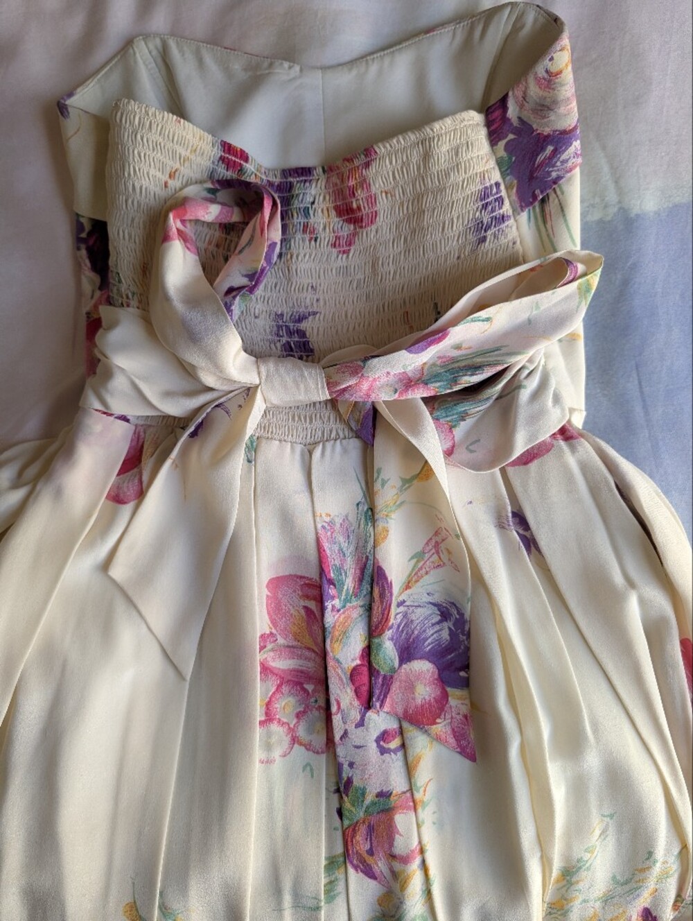 Vintage Strapless Betsey Johnson Floral Dress - Picture 3 of 4